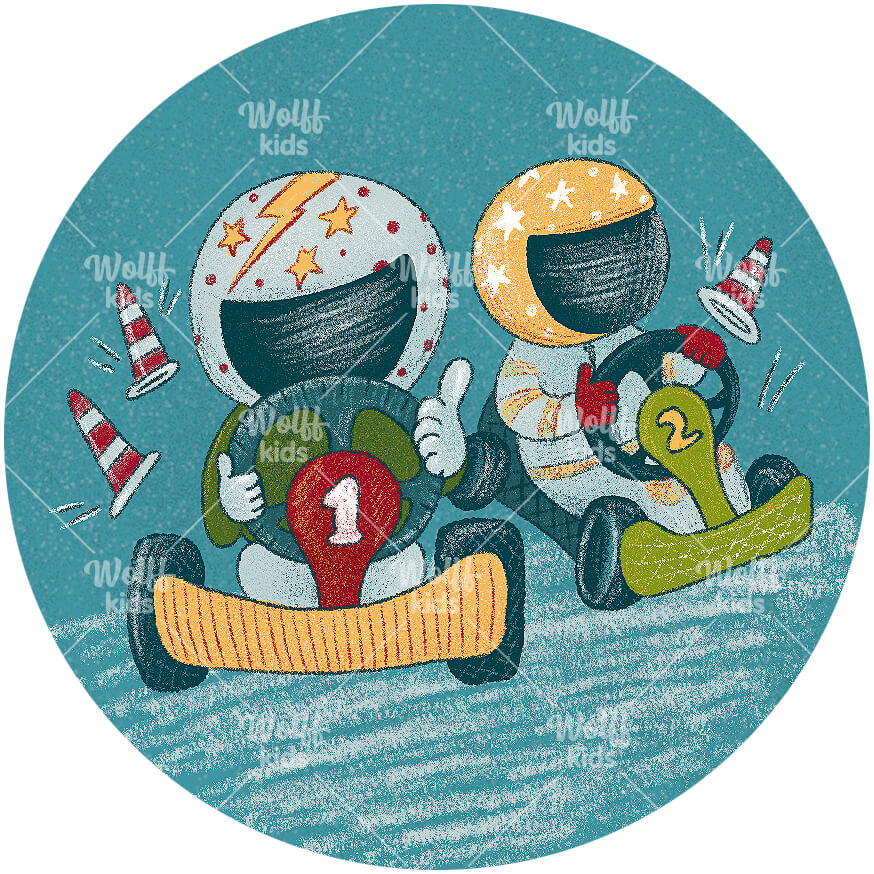 Einzelner Magnet: Kart fahren